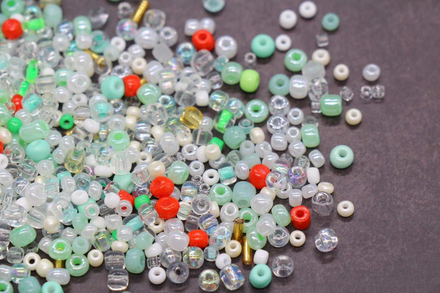 Mix Glass Seed Beads, Size 4mm 6/0 Glass Seed Beads, Mix Seed Beads, Rocailles Beads, Bracelet Beads #3684