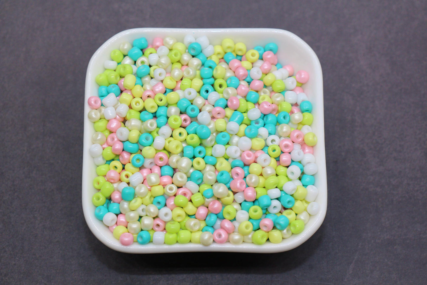 Mix Glass Seed Beads, Size 4mm 6/0 Glass Seed Beads, Mix Seed Beads, Rocailles Beads, Bracelet Beads #3698