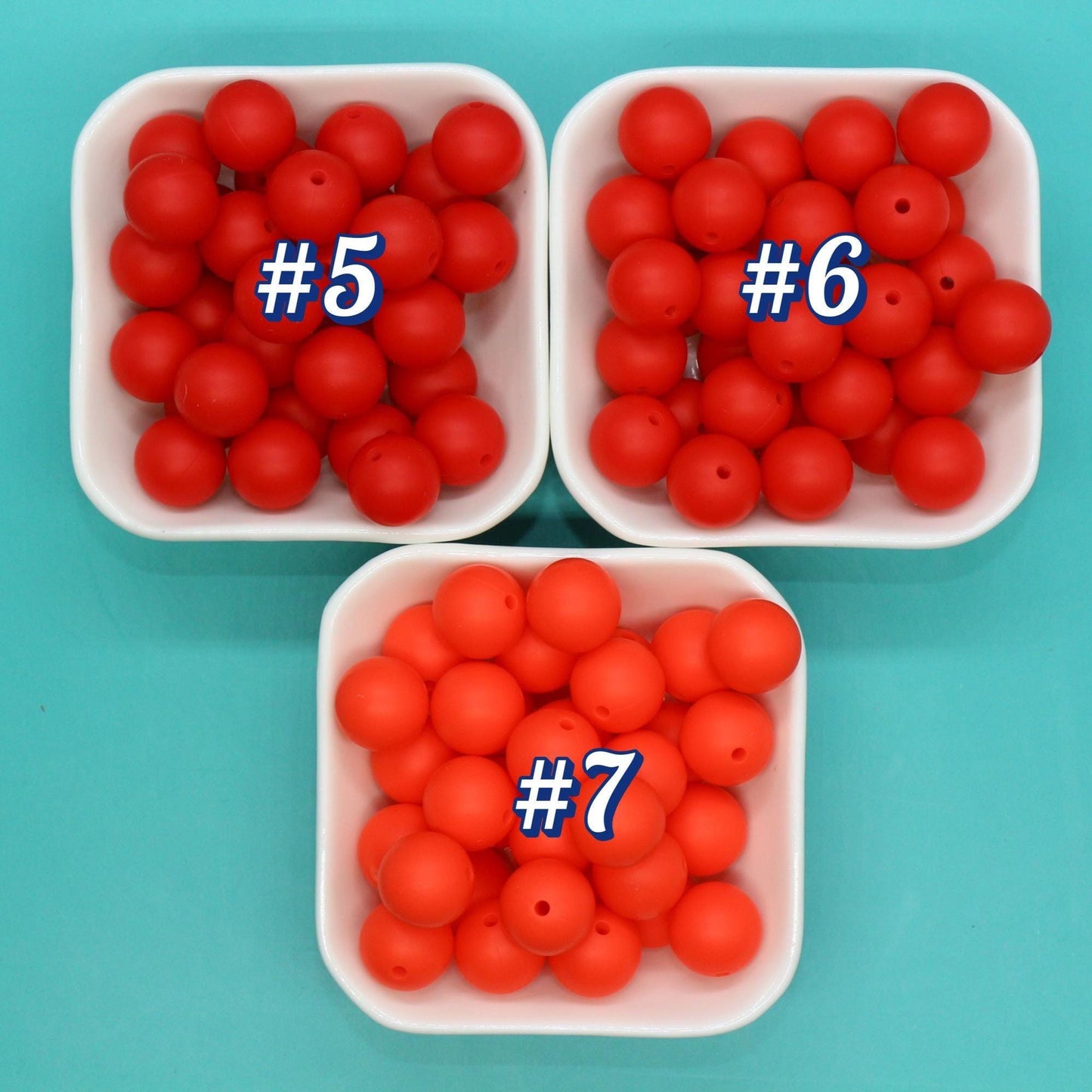15mm Red Silicone Beads for Bracelets, Soft Round DIY Jewelry Beads, Keychain Craft Supplies,