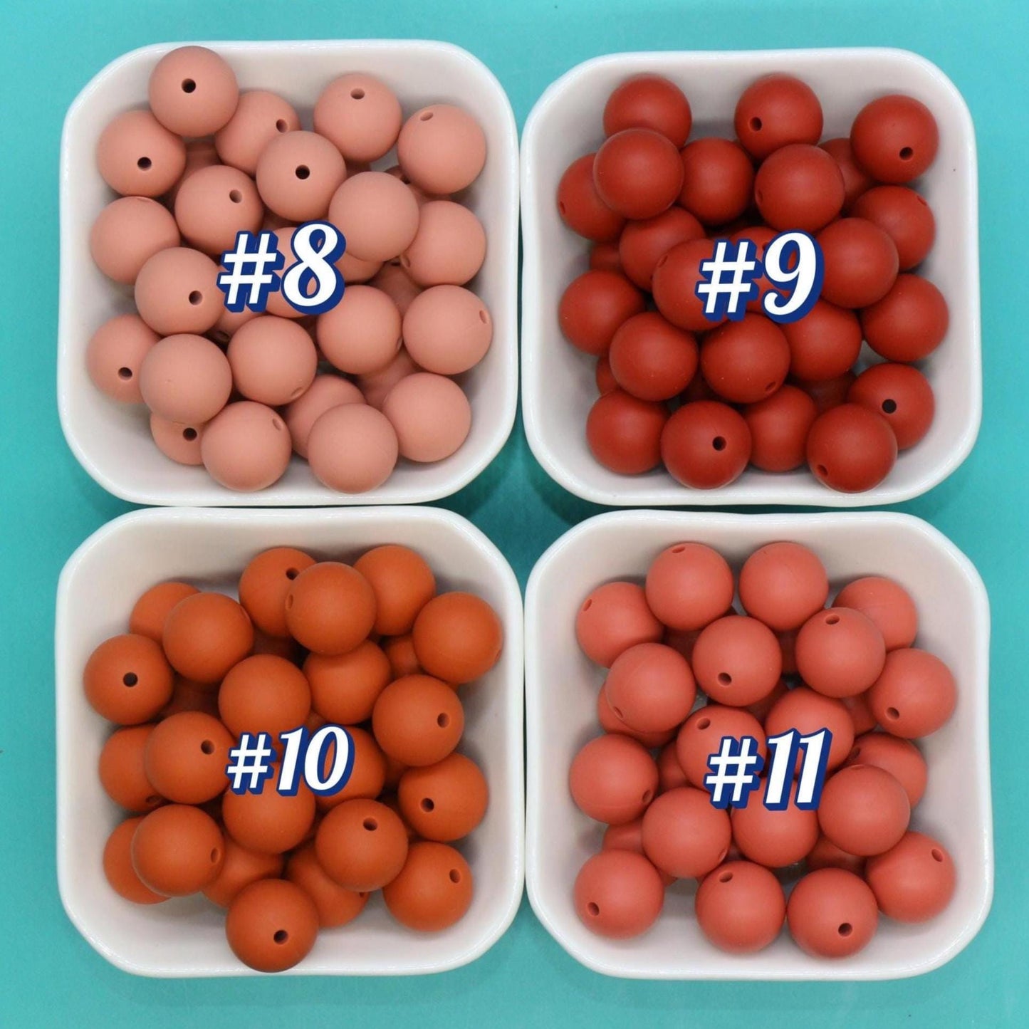15mm Red Silicone Beads for Bracelets, Soft Round DIY Jewelry Beads, Keychain Craft Supplies,