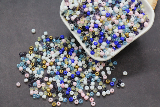 Mix Glass Seed Beads, Size 4mm 6/0 Glass Seed Beads, Multicolor Seed Beads, Rocailles Beads, Bracelet Beads #3660