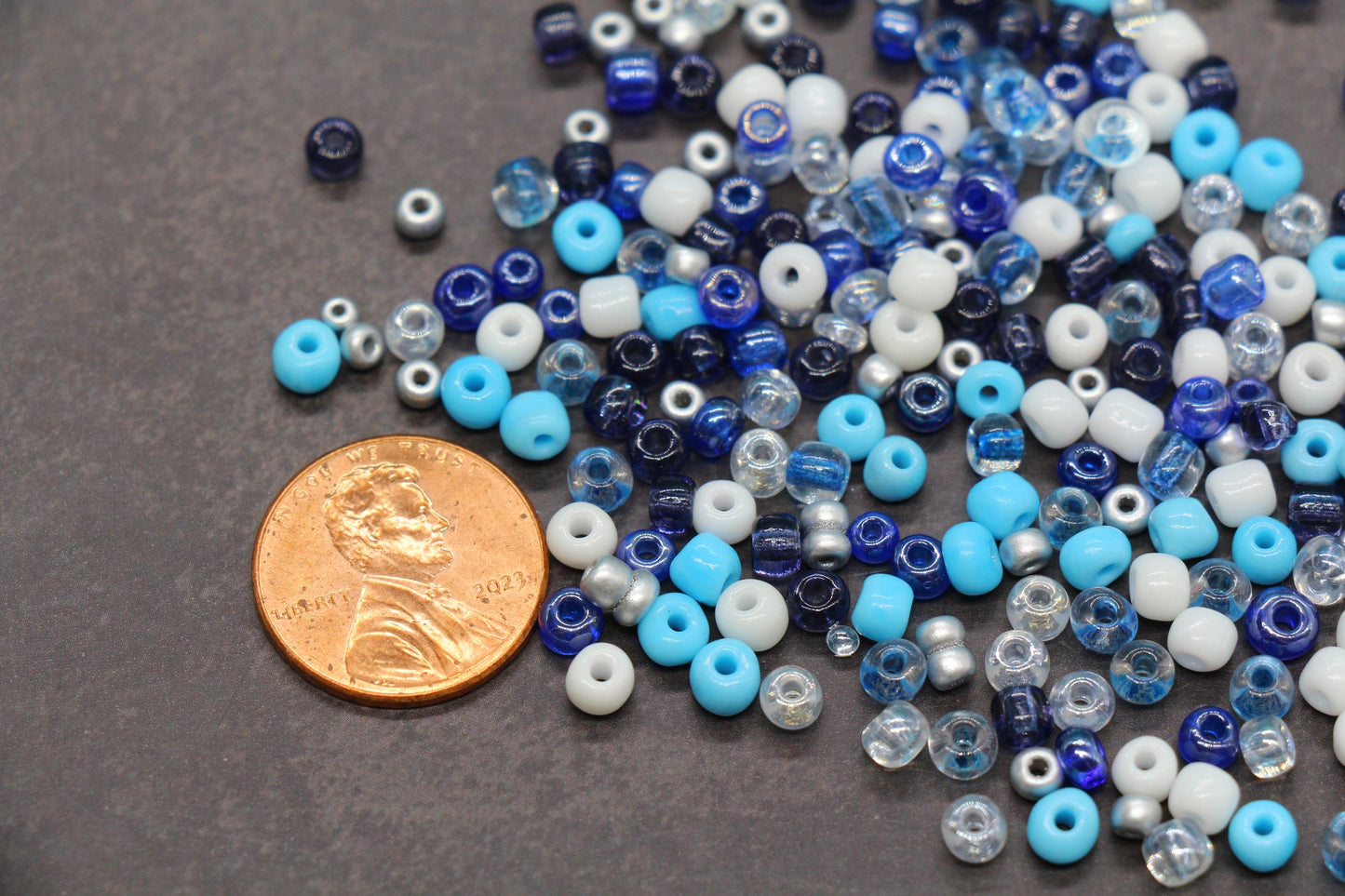 Mix Glass Seed Beads, Size 4mm 6/0 Glass Seed Beads, Blue Mix Seed Beads, Rocailles Beads, Bracelet Beads #3661