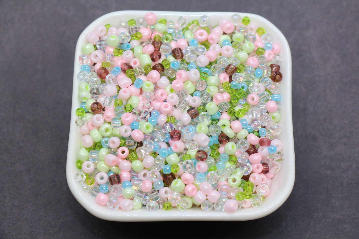 Mix Glass Seed Beads, Size 4mm 6/0 Glass Seed Beads, Mix Seed Beads, Rocailles Beads, Bracelet Beads #3665