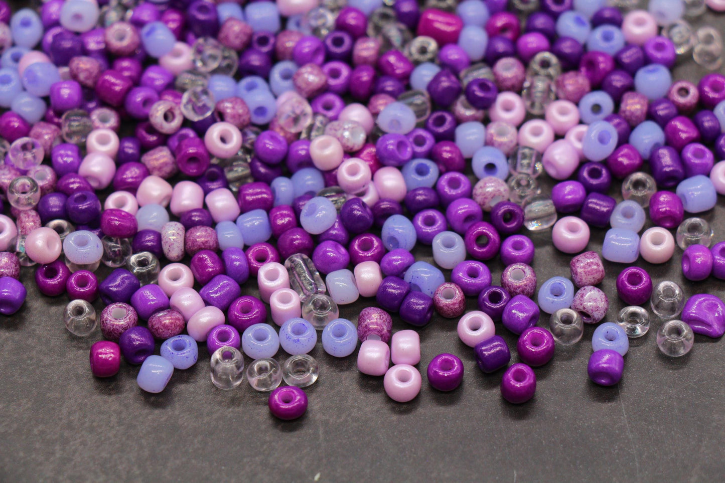 Mix Purple Glass Seed Beads, Size 4mm 6/0 Glass Seed Beads, Mix Seed Beads, Rocailles Beads, Bracelet Beads #3675