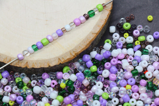 Mix Purple Glass Seed Beads, Size 4mm 6/0 Glass Seed Beads, Mix Seed Beads, Rocailles Beads, Bracelet Beads #3680