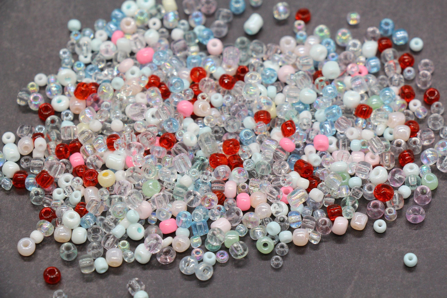 Mix Glass Seed Beads, Size 4mm 6/0 Glass Seed Beads, Mix Seed Beads, Rocailles Beads, Bracelet Beads #3686
