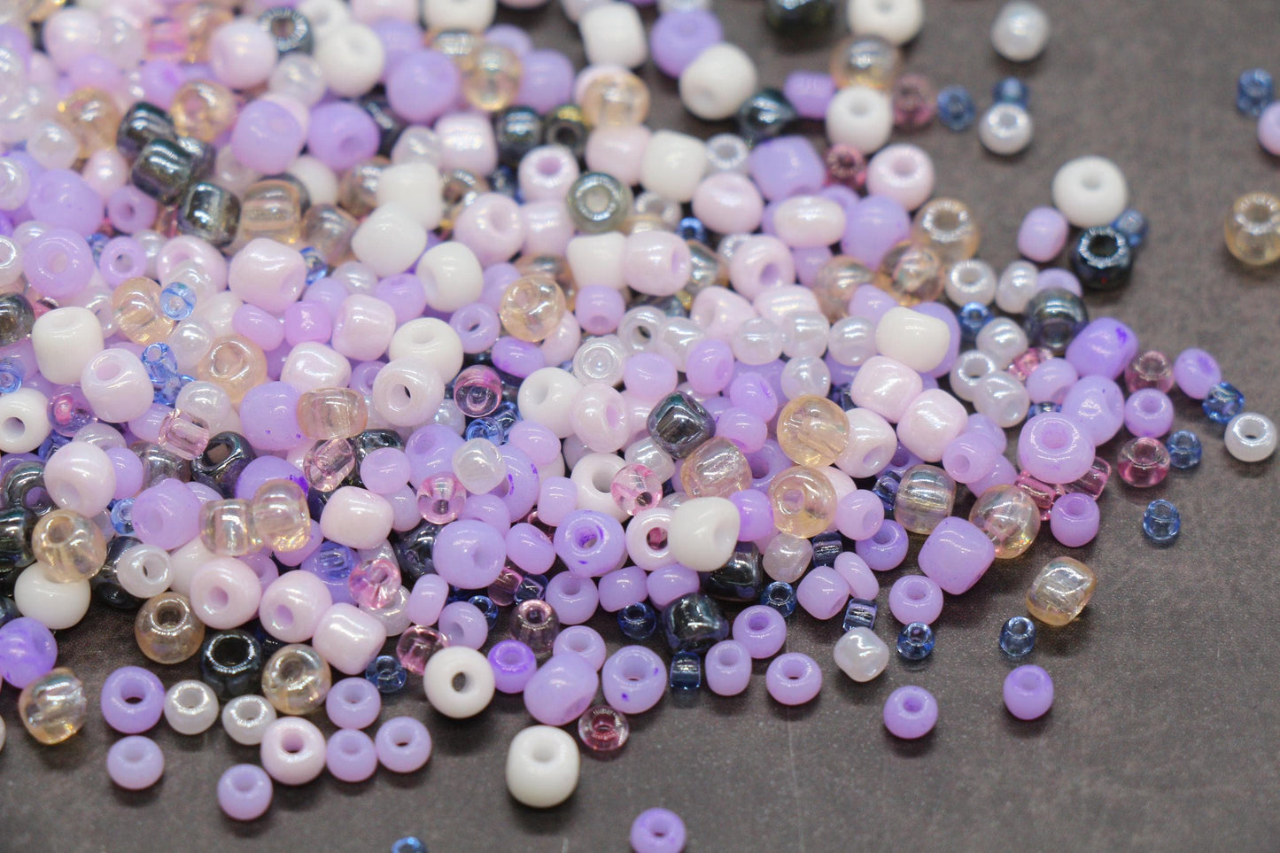 Mix Purple Glass Seed Beads, Size 4mm 6/0 Glass Seed Beads, Mix Seed Beads, Rocailles Beads, Bracelet Beads #3688