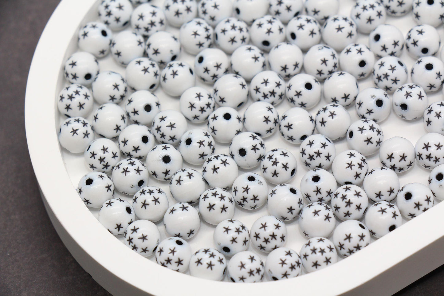 Star Beads, Silver Star Beads, Gold Star Beads, Plastic Gumball Beads, Bubblegum Beads, Chunky Beads
