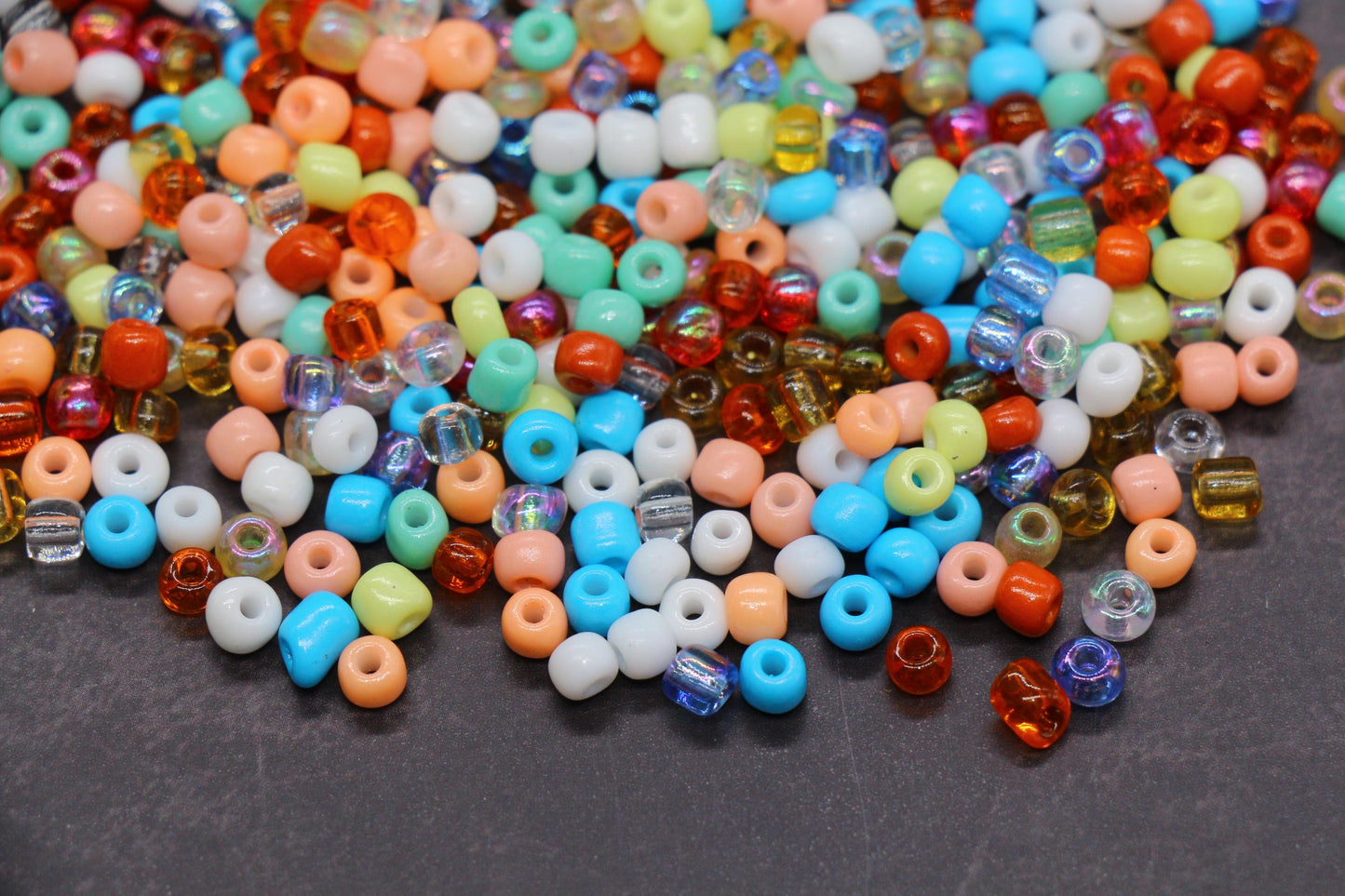Mix Glass Seed Beads, Size 4mm 6/0 Glass Seed Beads, Mix Seed Beads, Rocailles Beads, Bracelet Beads #3691
