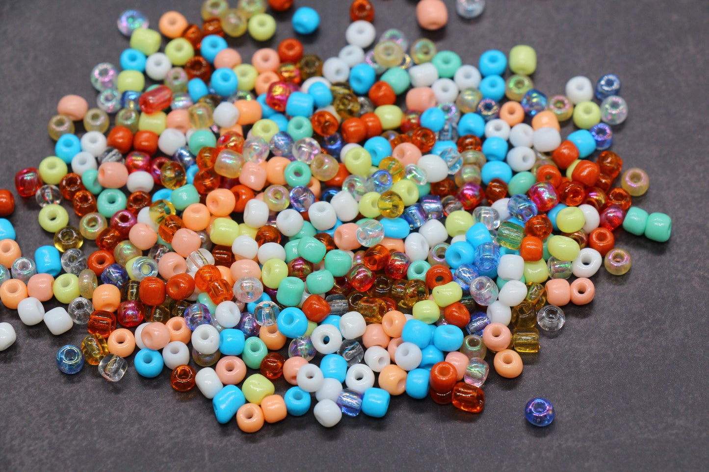 Mix Glass Seed Beads, Size 4mm 6/0 Glass Seed Beads, Mix Seed Beads, Rocailles Beads, Bracelet Beads #3691