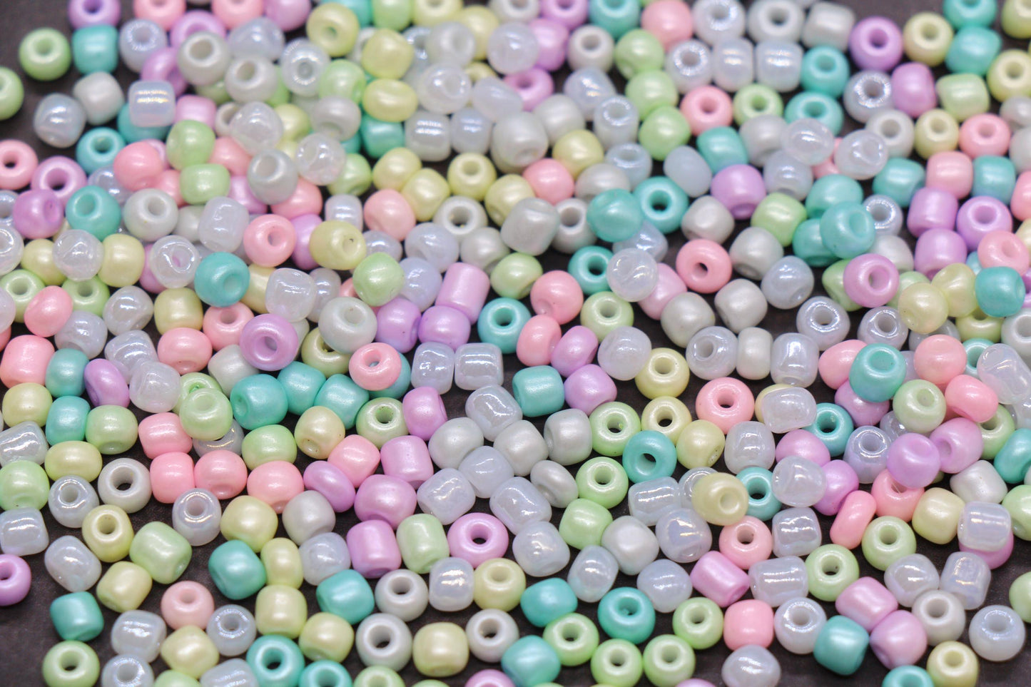 Mix Glass Seed Beads, Size 4mm 6/0 Glass Seed Beads, Mix Seed Beads, Rocailles Beads, Bracelet Beads #3697