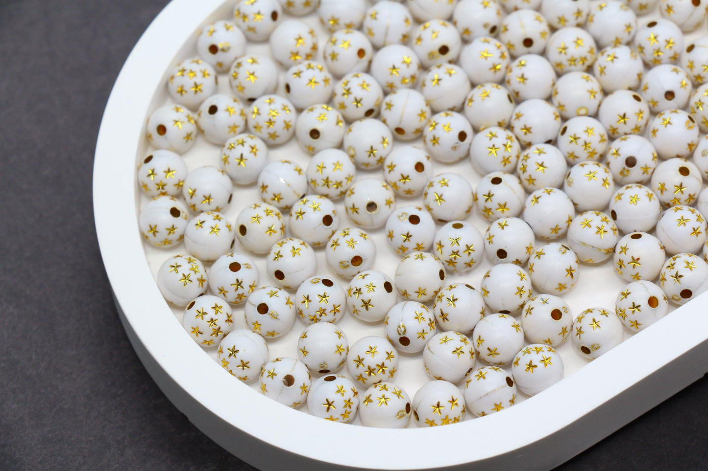 Star Beads, Silver Star Beads, Gold Star Beads, Plastic Gumball Beads, Bubblegum Beads, Chunky Beads