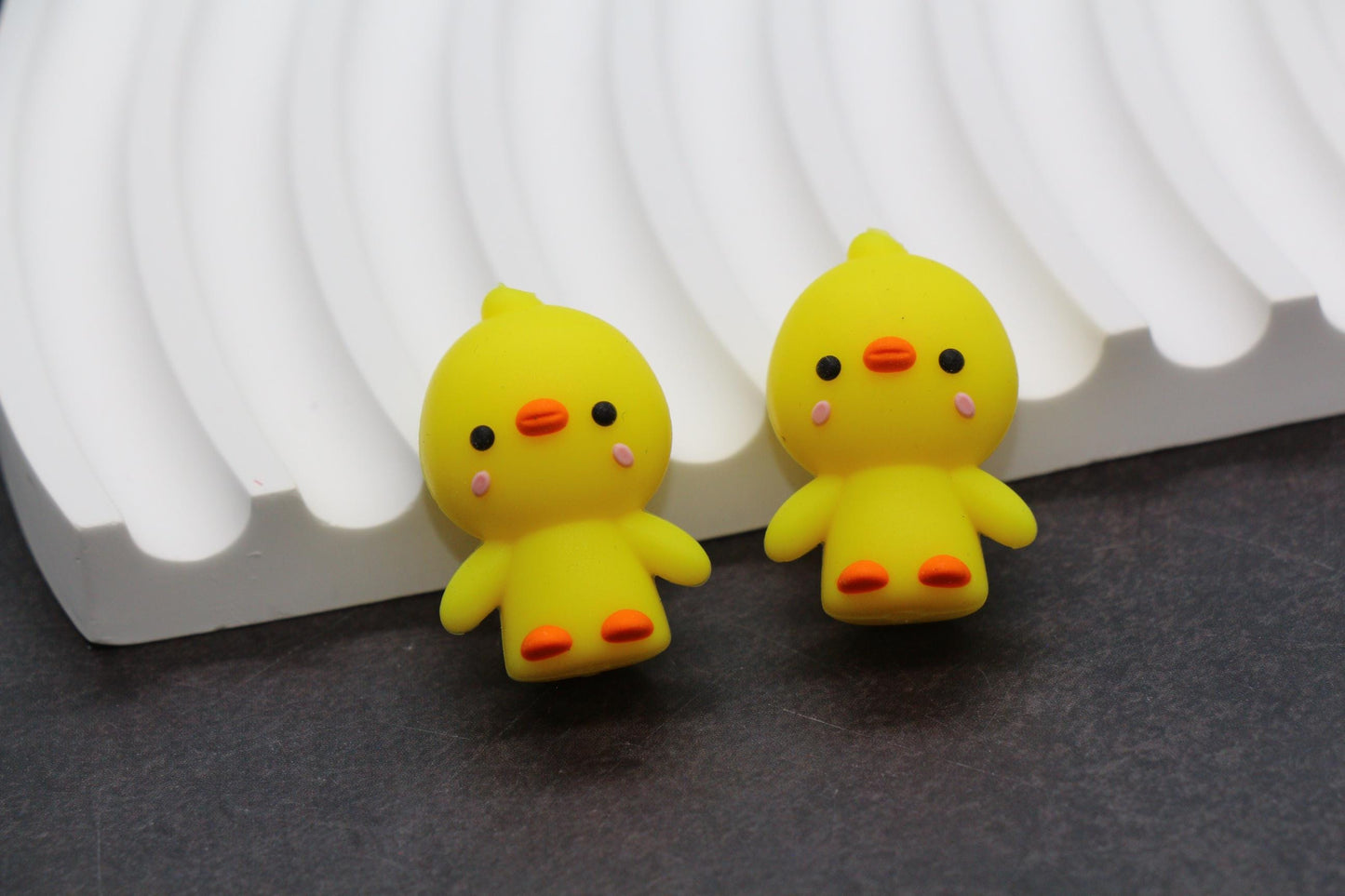 3D Duck Silicone Beads, Yellow Duck Focal Beads, Animal Beads, Chunky Beads, Silicone Loose Beads #968