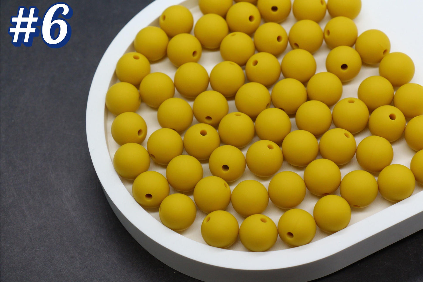 12mm Yellow Silicone Beads, Round Bubblegum Beads for Bracelets, Beads for Pens, Non-Toxic Food Grade, Craft Supplies, Gift for Her