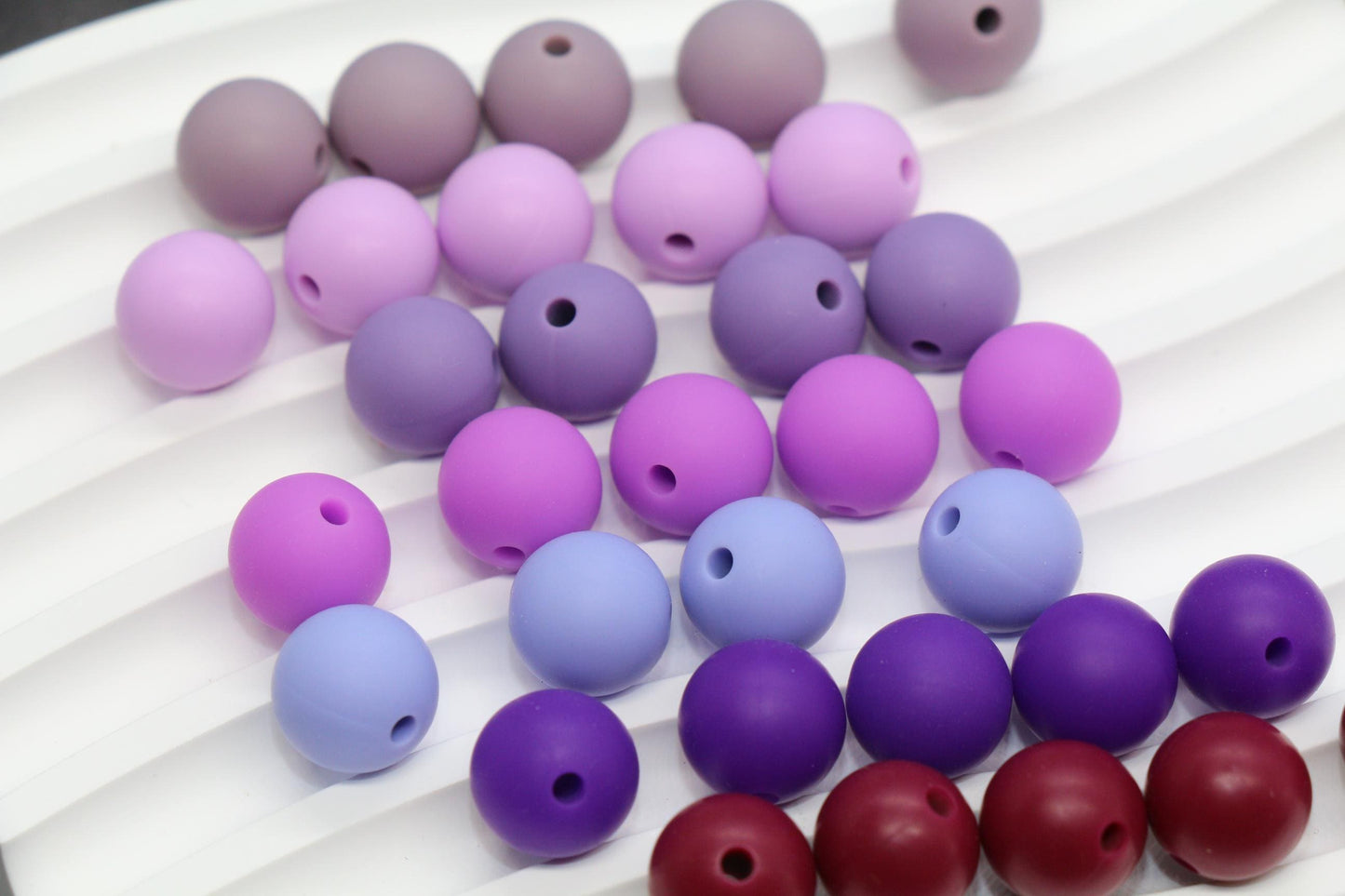 12mm Purple Silicone Beads, Round Bubblegum Beads for Bracelets, Beads for Pens, Non-Toxic Food Grade, Craft Supplies, Gift for Her
