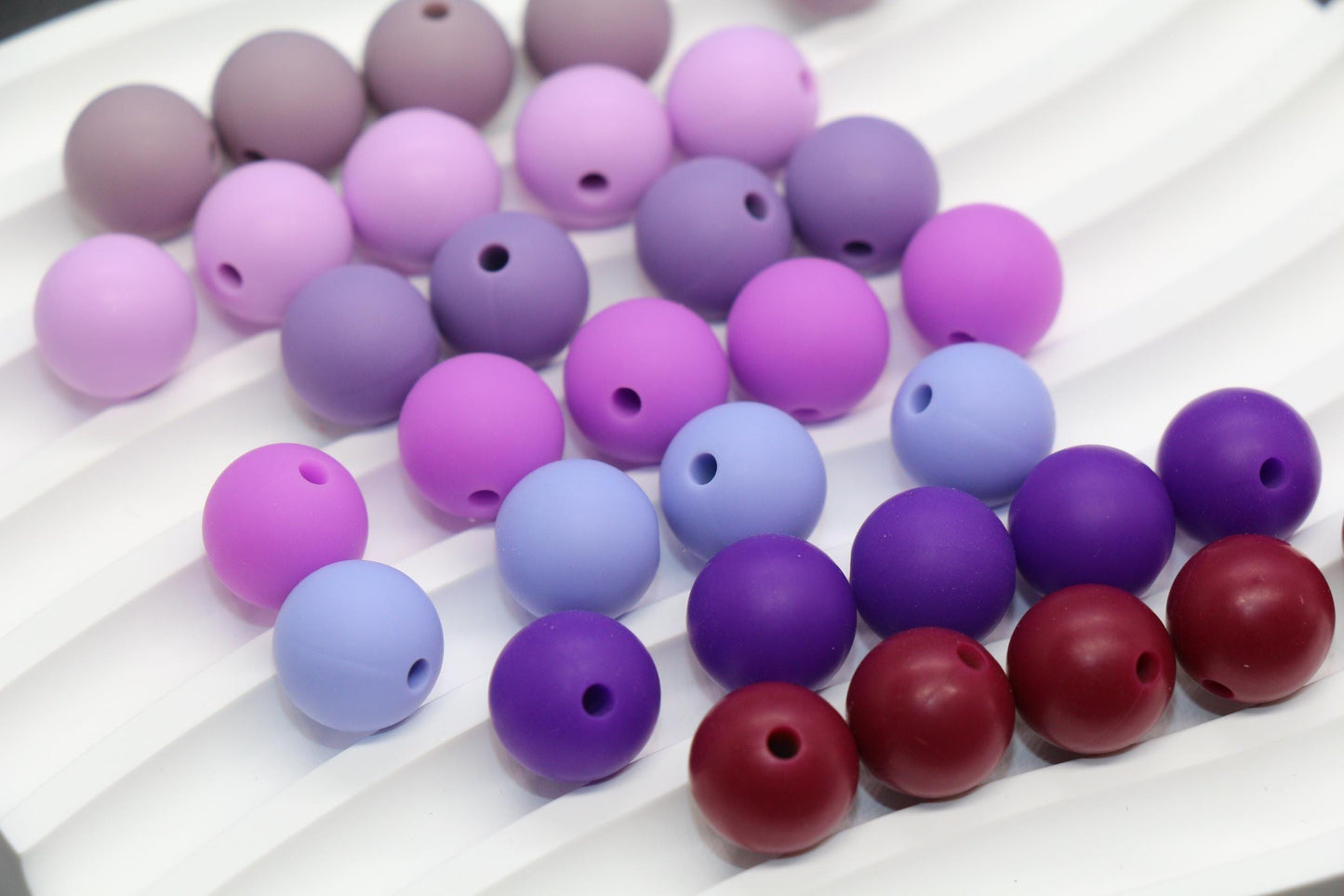 12mm Purple Silicone Beads, Round Bubblegum Beads for Bracelets, Beads for Pens, Non-Toxic Food Grade, Craft Supplies, Gift for Her