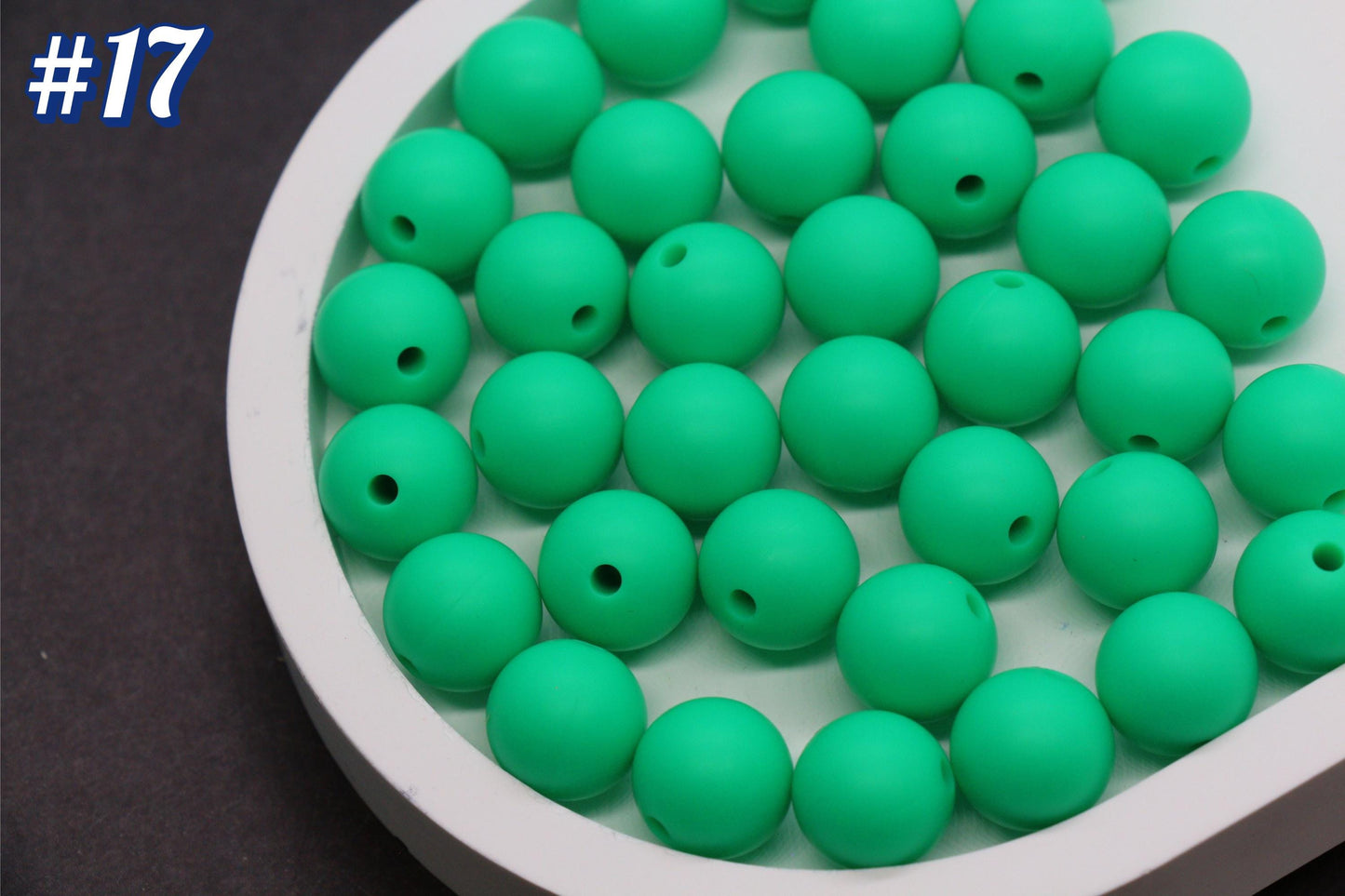 12mm Green Silicone Beads, Round Bubblegum Beads for Bracelets, Beads for Pens, Non-Toxic Food Grade, Craft Supplies, Gift for Her