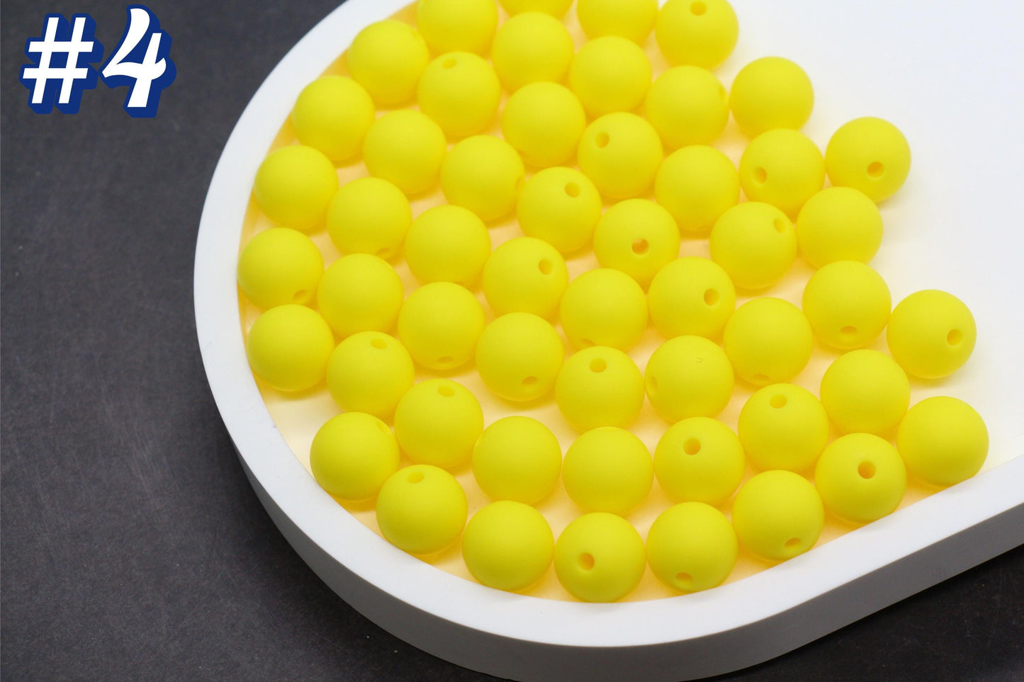 12mm Yellow Silicone Beads, Round Bubblegum Beads for Bracelets, Beads for Pens, Non-Toxic Food Grade, Craft Supplies, Gift for Her