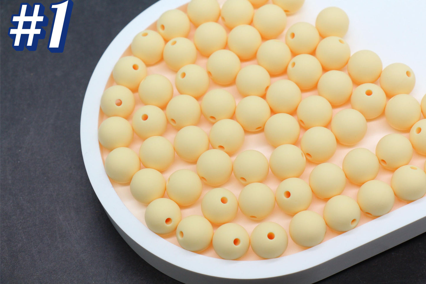 12mm Yellow Silicone Beads, Round Bubblegum Beads for Bracelets, Beads for Pens, Non-Toxic Food Grade, Craft Supplies, Gift for Her