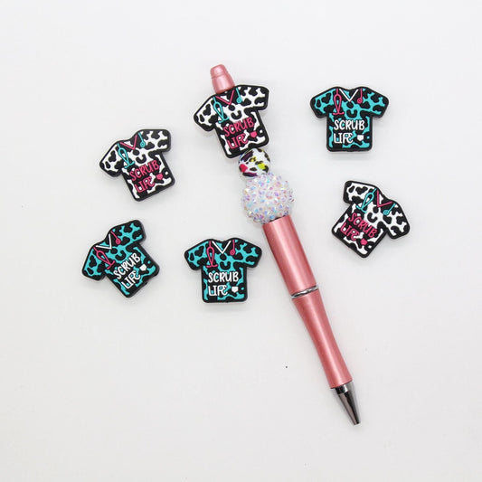 Scrub Life Focal Beads, Nurse Scrub Beads, Medical Uniform Focal Beads, Silicone Beads, Beads for Pens #640