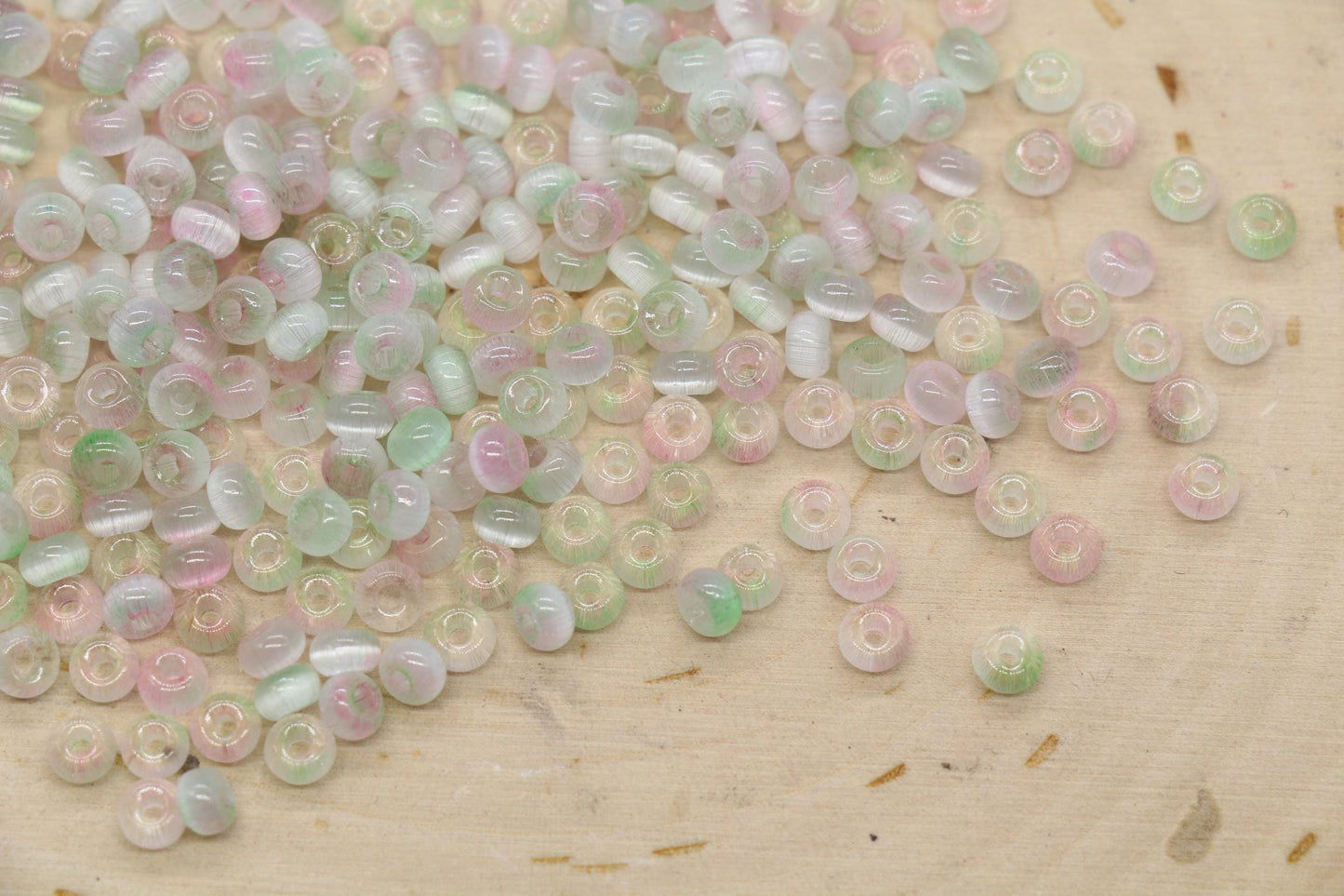 4mm ombre cat eye glass beads for jewelry making