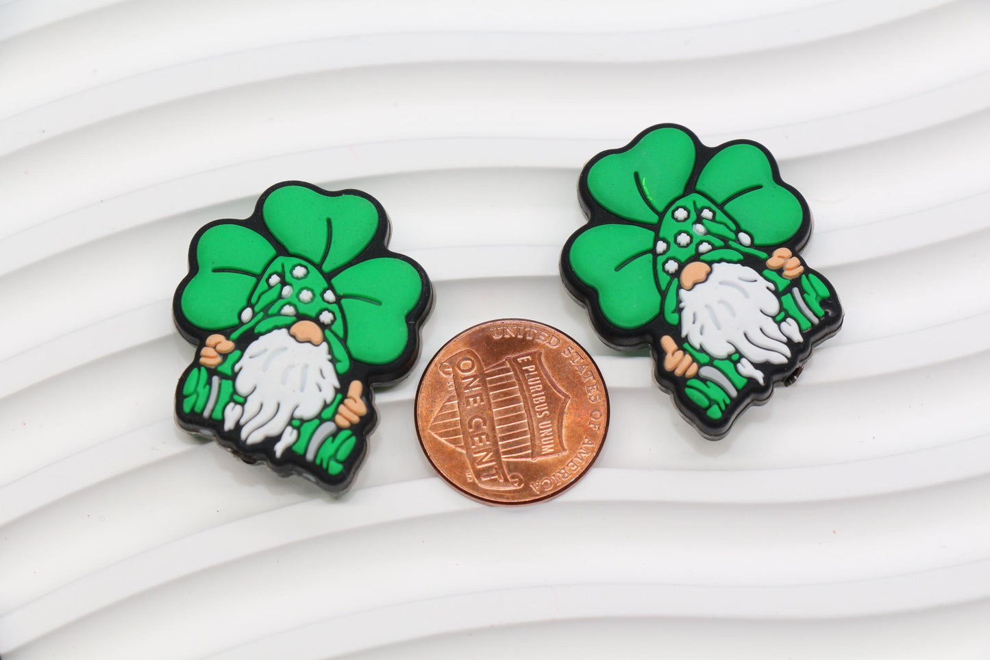 St. Patrick's Day Gnome Silicone Beads #1027