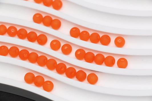 6mm Matte Beads, Frosted Gumball Beads, Plastic Round Beads, Chunky Beads, Beads for Bracelets, Acrylic Beads