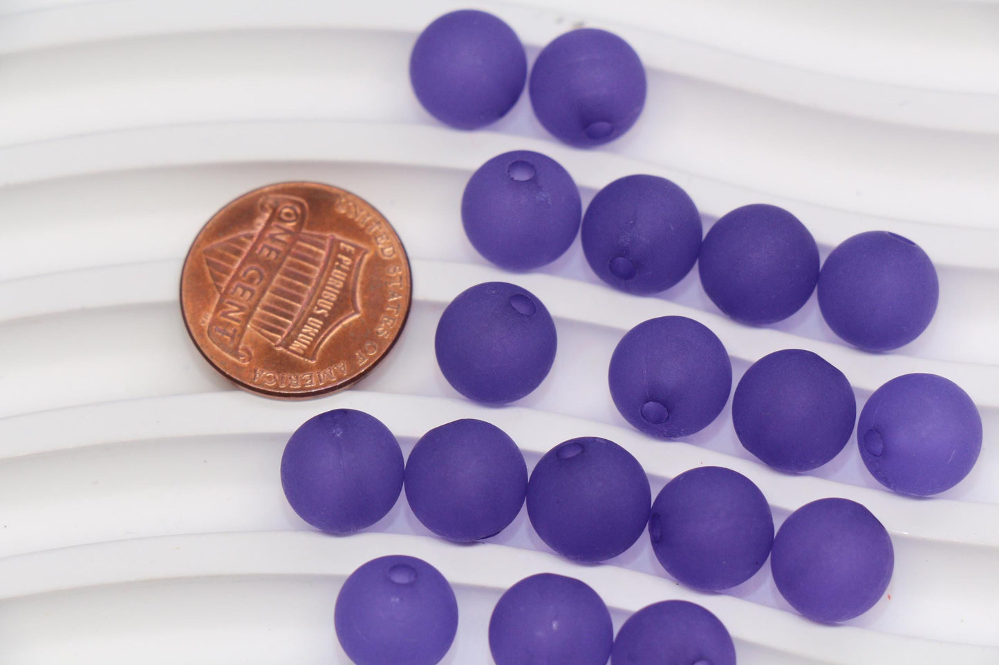 10mm Matte Purple for Bracelets Acrylic Gumball Beads
