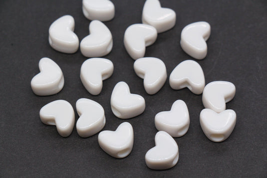 12mm Pink Heart Beads for Bracelets & Crafts #391