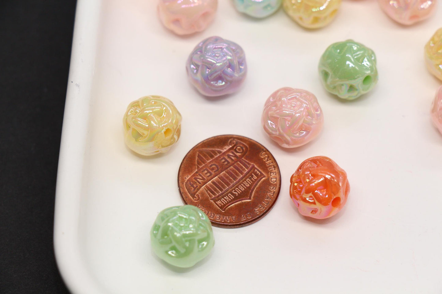 11mm Twisted AB Pastel Beads for Bracelets #3549