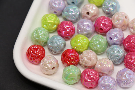 11mm Twisted AB Colorful Beads for Bracelets #3550