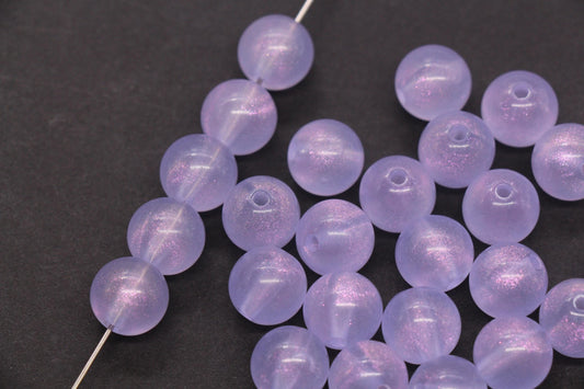 12mm Purple Glow in the Dark Acrylic Beads, Luminous Round Beads for Bracelets, Jewelry Making, Kandi, DIY Crafts #4007