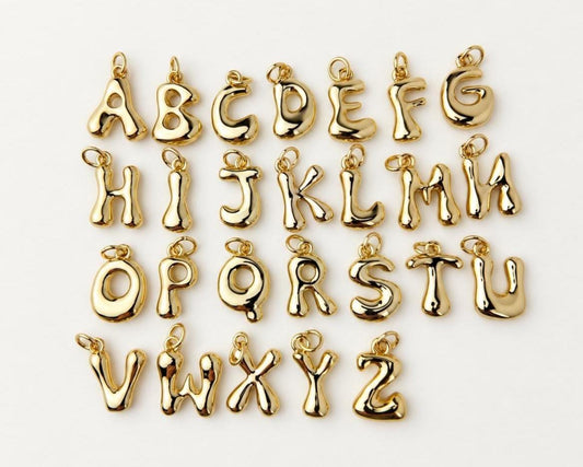 Puffy Bubble Letter Charm