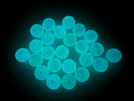 12mm Yellow Glow in the Dark Acrylic Round Beads #4013