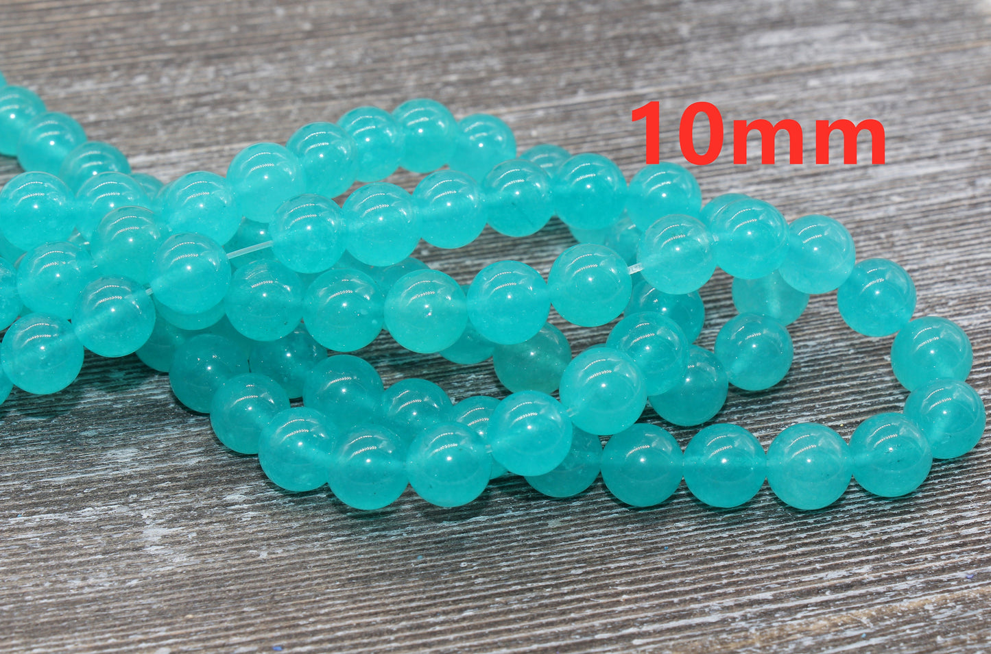 Ice Amazonite Jade Beads, Smooth Gemstones Round Loose Beads, Sizes 4mm 6mm 8mm 10mm 12mm, Full Strand 15.5 inch, #5