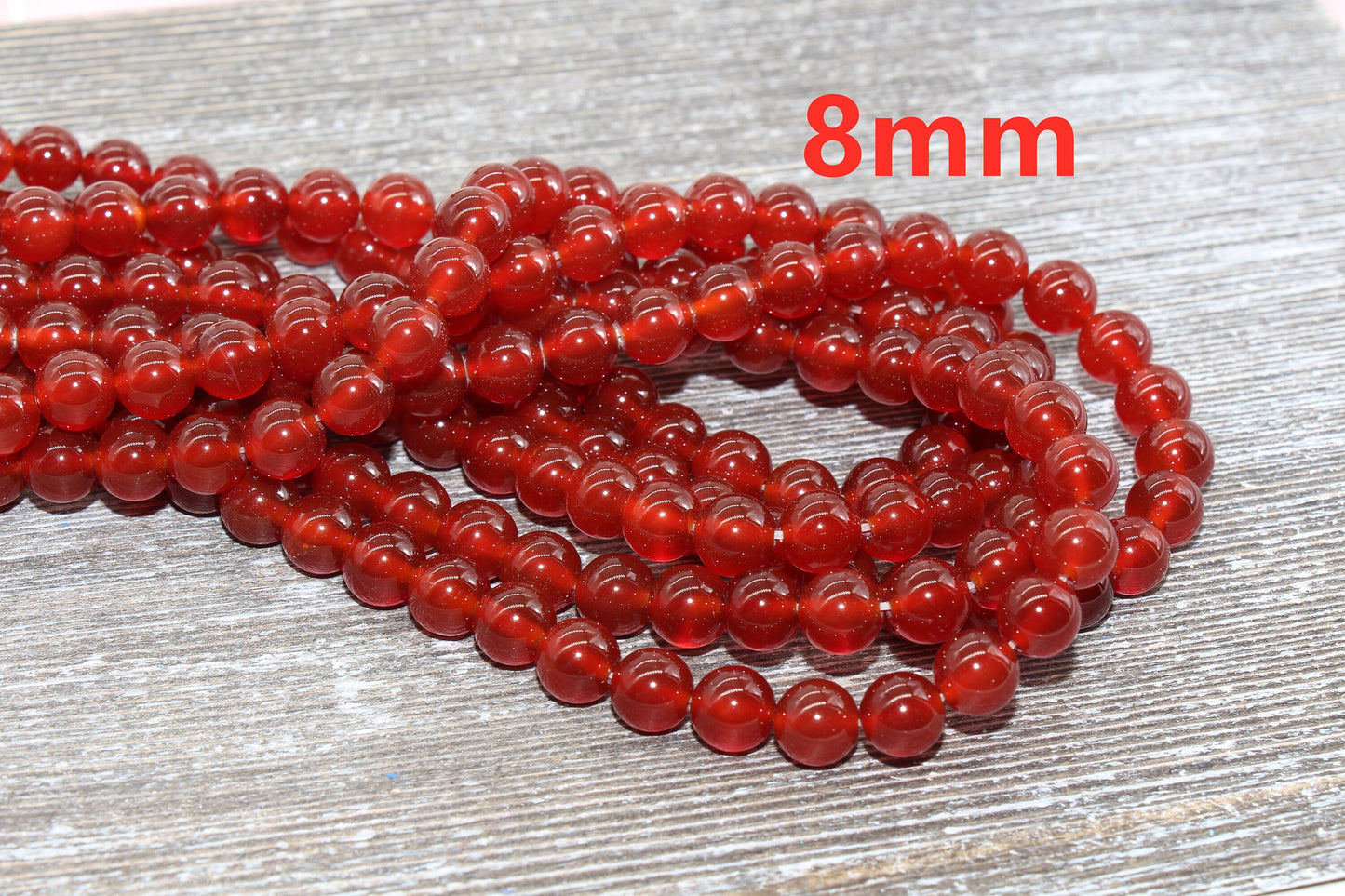 Dark Red Carnelian Agate Beads, Red Agate Beads, Natural Gemstone Round Loose Beads, Full Strand 15.5 inch, Size 4mm 6mm 8mm 10mm 12mm #7