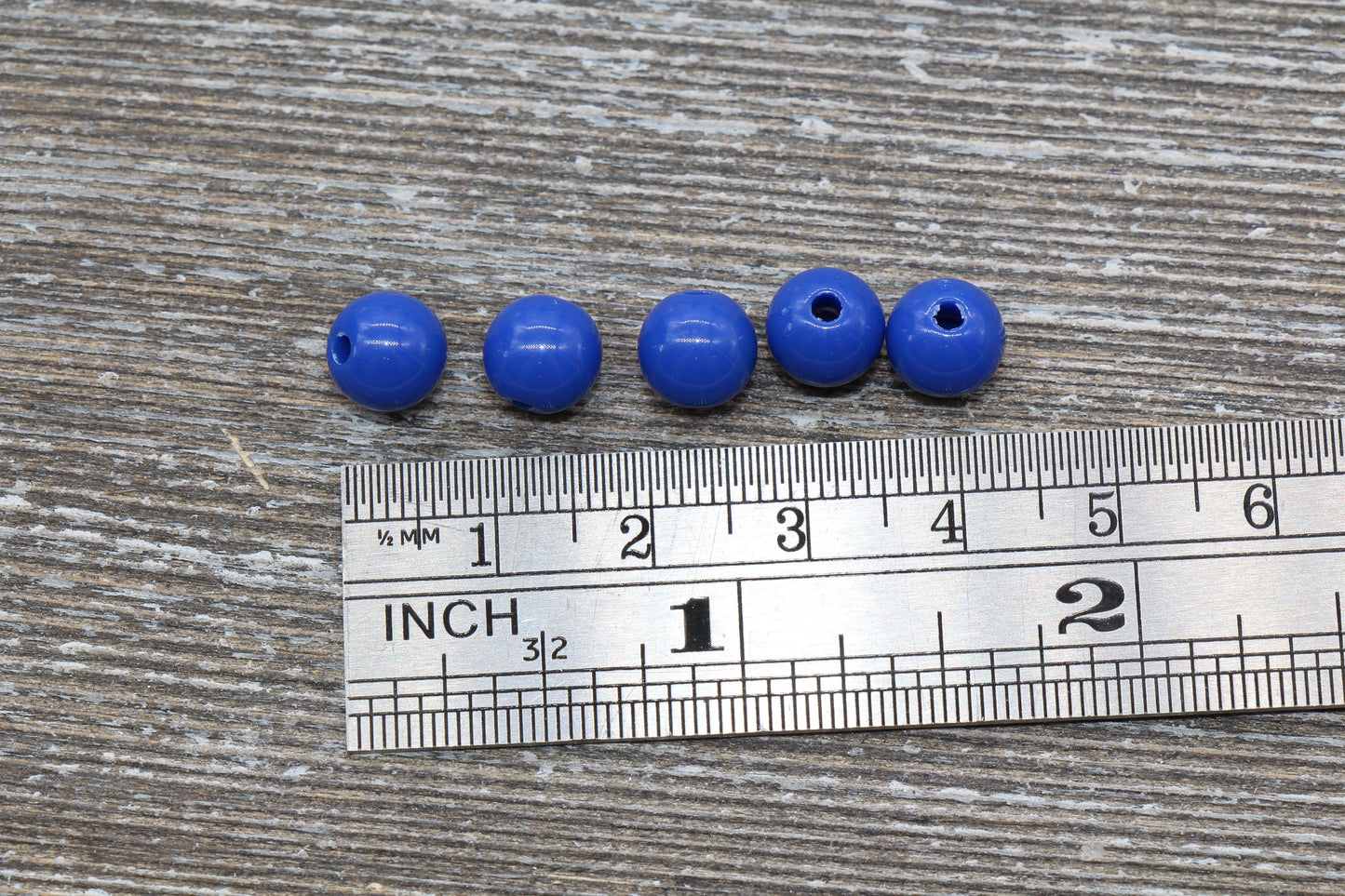8mm Royal Blue Gumball Beads, Round Acrylic Loose Beads, Bubblegum Beads, Chunky Beads, Bubble Gum Beads, Smooth Plastic Round Beads #293