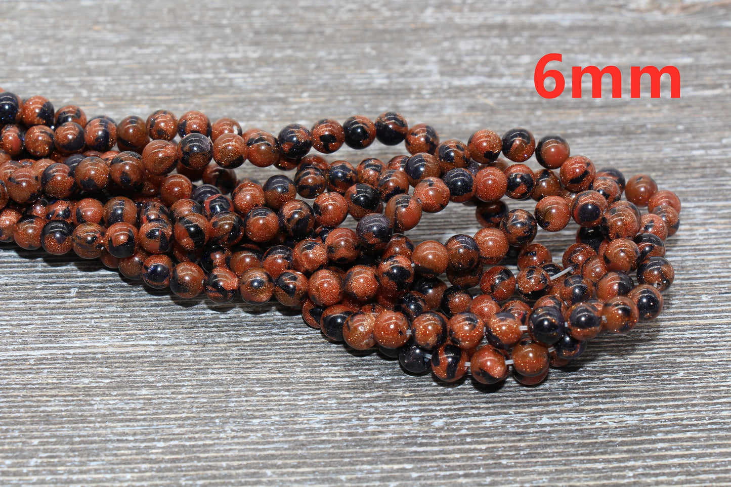 Blue Gold Sandstone Beads, Multi Goldstone Beads, Smooth Gemstones Round Beads, Sizes 6mm 8mm 10mm,12mm, Full Strand 15.5" #47