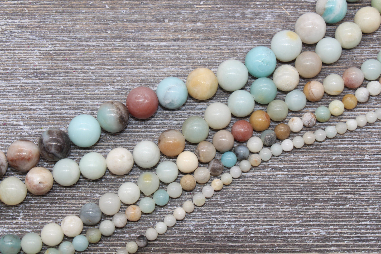 Amazonite Beads, Smooth Gemstones Round Loose Beads, Sizes 4mm 6mm 8mm 10mm,12mm, Full Strand 15.5 inch, #9