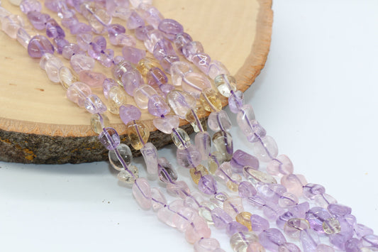 Ametrine Nugget Beads, Chip Gemstone Nugget Beads, Purple Loose Beads, Pebble Nugget Beads, Size 6mm-8mm #3