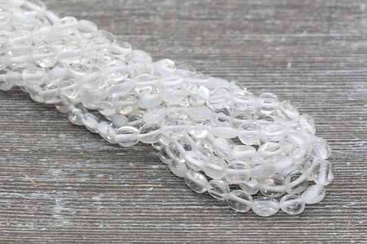 Clear Quartz Nugget Beads, Chip Gemstone Nugget Beads, Clear Crystal Loose Beads, Pebble Nugget Beads, Size 6mm #4