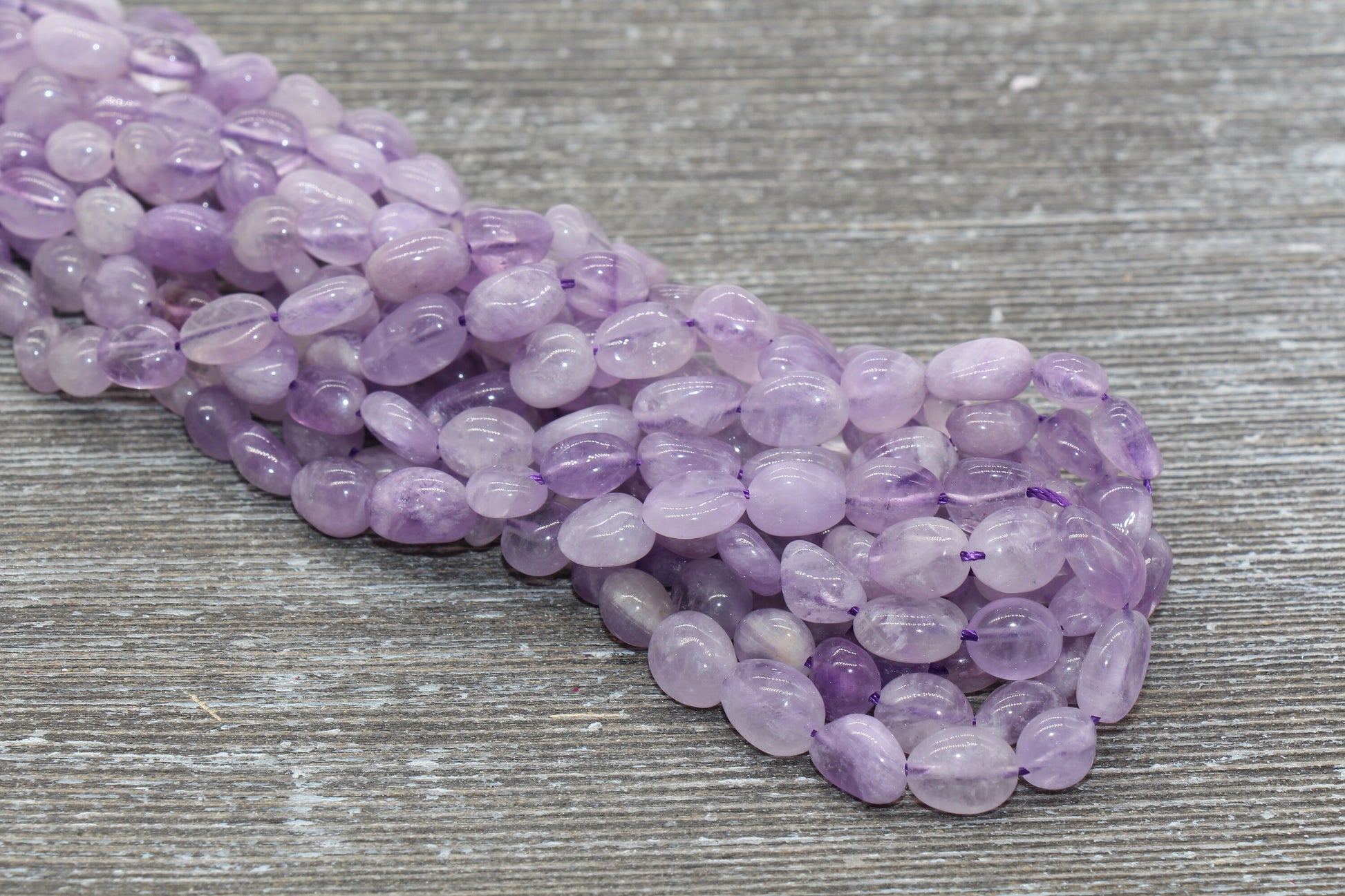 Lavender Amethyst Nugget Beads, Amethyst Gemstone Nugget Beads, Purple Loose Beads, Pebble Nugget Beads, Size 6mm-7mm #5