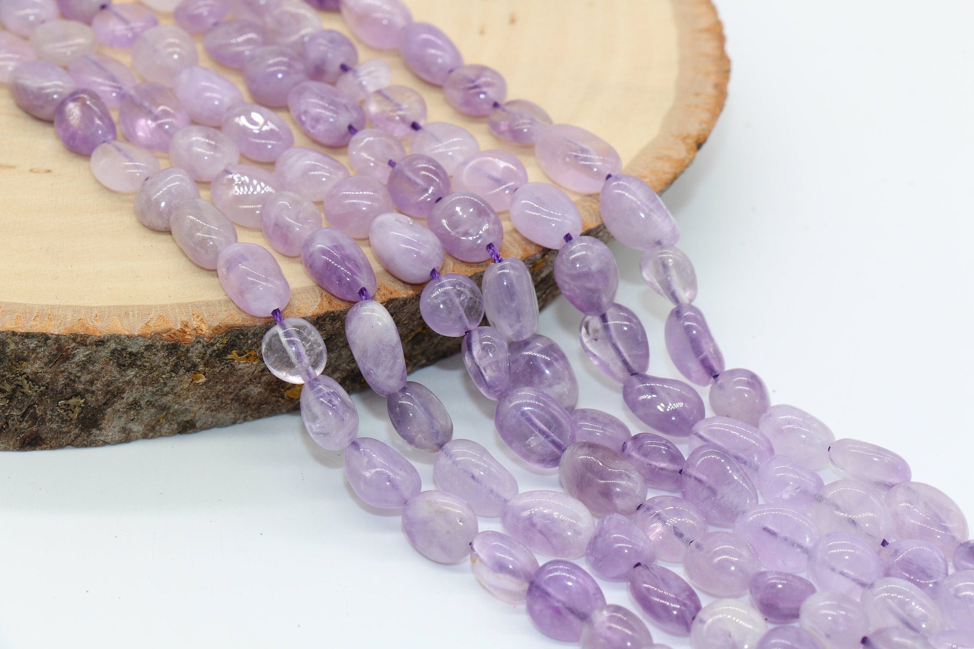 Lavender Amethyst Nugget Beads, Amethyst Gemstone Nugget Beads, Purple Loose Beads, Pebble Nugget Beads, Size 6mm-7mm #5