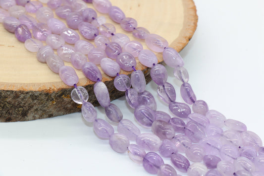 Lavender Amethyst Nugget Beads, Amethyst Gemstone Nugget Beads, Purple Loose Beads, Pebble Nugget Beads, Size 6mm-7mm #5