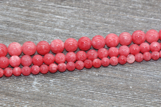 Rhodochrosite Jasper Beads, Gemstone Round Loose Beads, Sizes 6mm 8mm 10mm , Full Strand 15.5 inch, #122