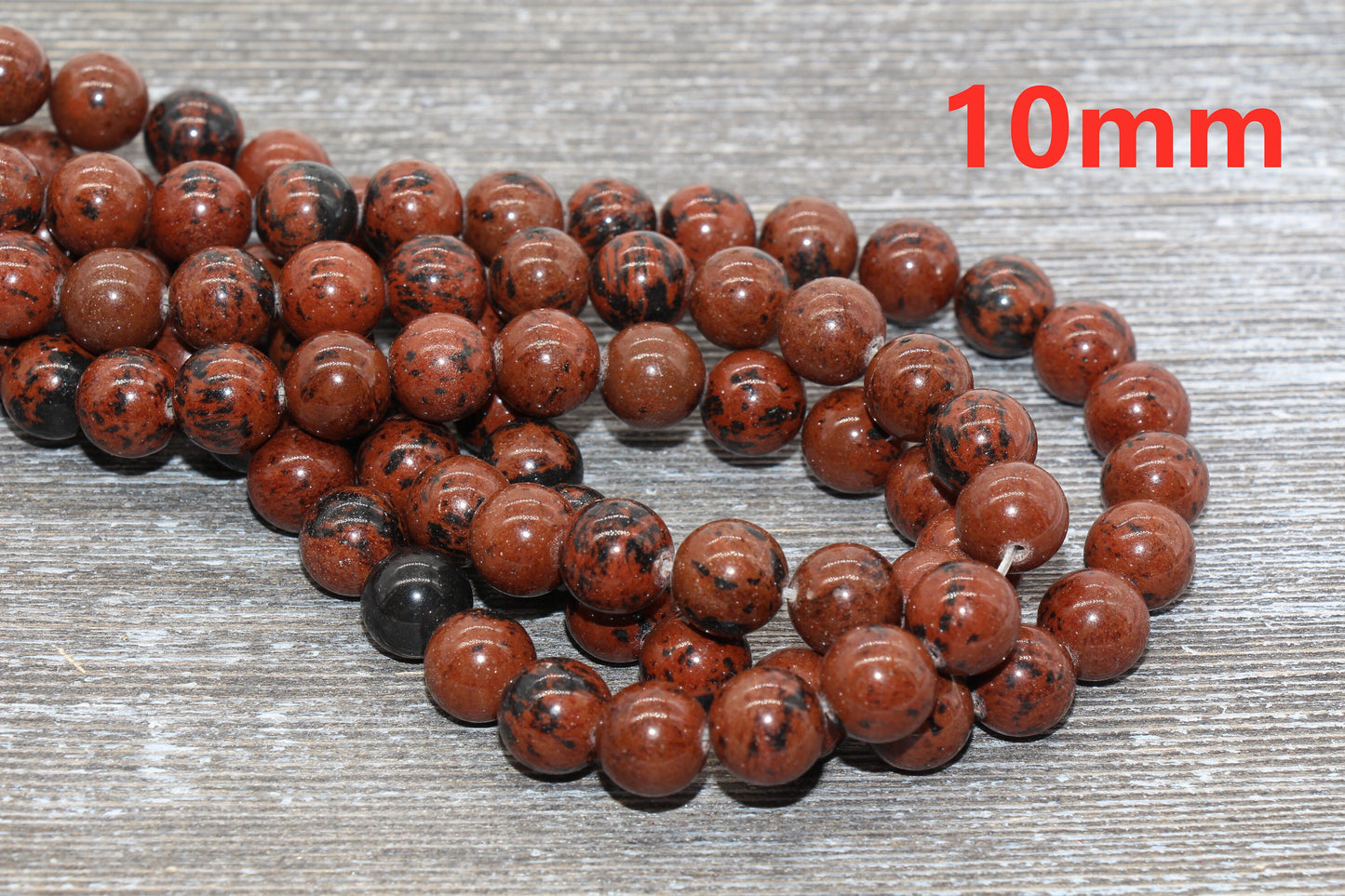 Mahogany ObsidianBeads, Natural Gemstone Round Beads, Sizes 4mm 6mm 8mm 10mm, Full Strand 15.5 inch, #123