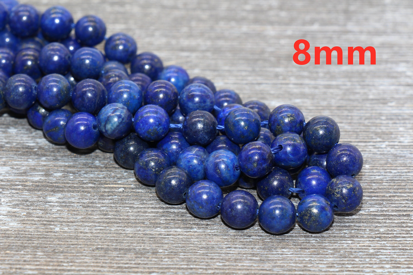 Lapis Lazuli Beads, Dyed Lapis Lazuli Gemstone Round Beads, Sizes 4mm 6mm 8mm 10mm,12mm, Full Strand 15.5 inch, #107