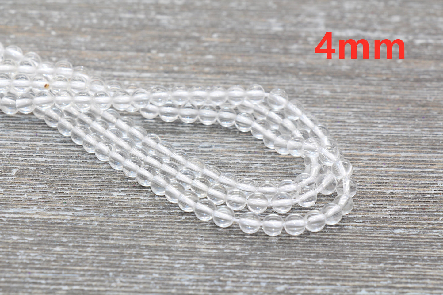 Clear Quartz Beads, Smooth Gemstone Round Loose Beads, Sizes 4mm 6mm 8mm 10mm, Full Strand #155