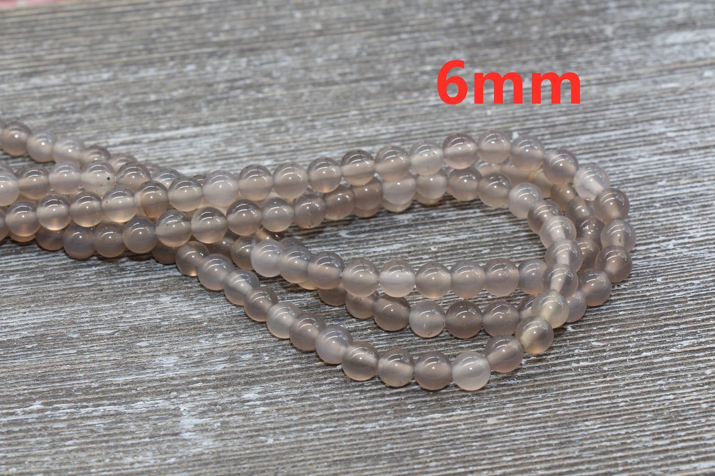 Gray Agate Beads, Natural Gemstone Round Loose Beads, Full Strand 15.5 inch, Size 4mm 6mm 8mm 10mm 12mm #8