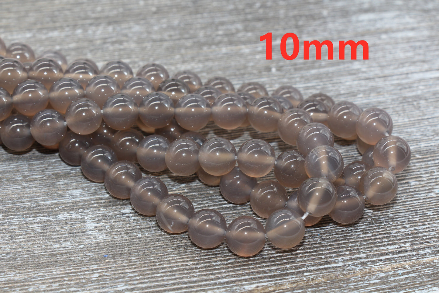 Gray Agate Beads, Natural Gemstone Round Loose Beads, Full Strand 15.5 inch, Size 4mm 6mm 8mm 10mm 12mm #8